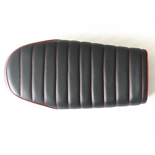 Westhen Siège de moto plat Brat en cuir synthétique noir, universel, pour Kawasaki, Suzuki, Yamaha, BMW, Honda et autres modèles de motos Brat