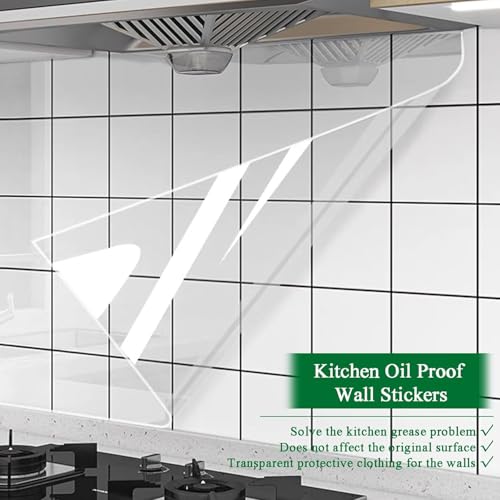 Image of Wall Protection Sheet- Clear Contact Paper Furniture Liner, Transparent Kitchen Backplash Proof || Peel & Stick Cover for Counters - Kitchen Furniture and Walls || (24 X 160 Inch)
