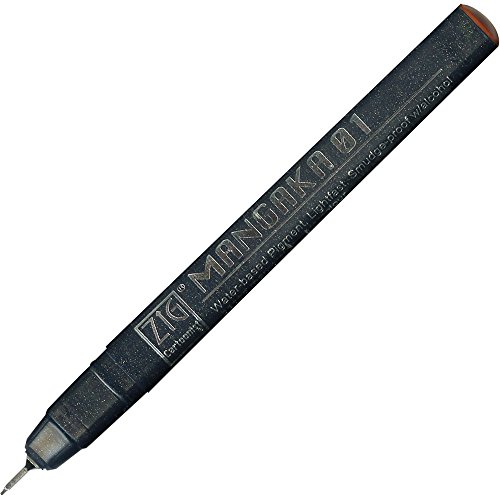 Kuretake Zig CNM-01-065 Mangaka 01 feutre liner marron pour dessin manga et calligraphie