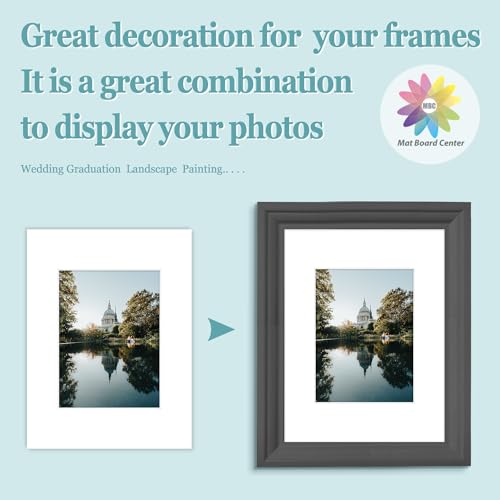 image for MBC Mat Board Center, 5 Pack 9X12 for 6X8 White Picture Mats Frame Mat