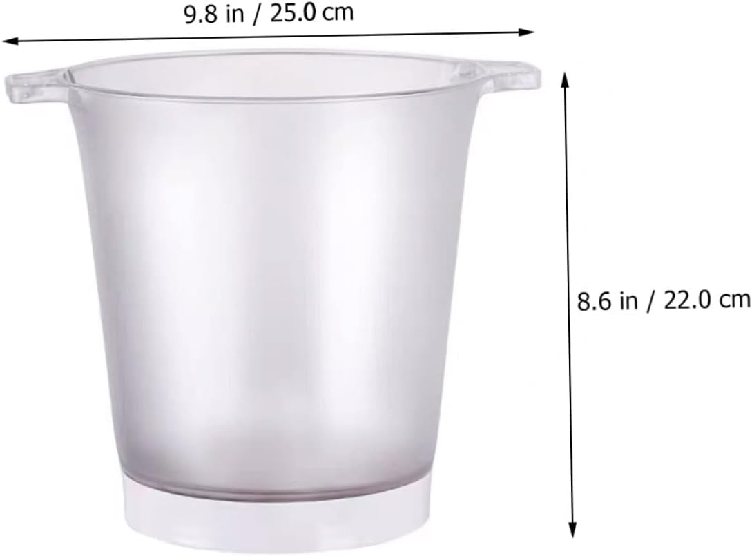 Luminous LED Ice Bucket with Double Handles, Colorful Wine and Beer Bucket for Bar and Ktv, Frosted Battery-powered Chill Cooler for Cocktail Parties