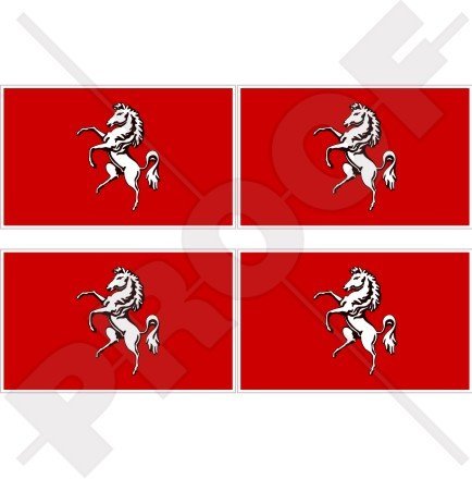 4x Kent County Flaggen-Aufkleber - 5,1 Cm Vinyl-Sticker Für Auto, Helm & Fenster