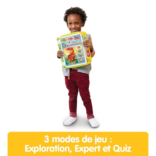 VTech Le Grand Livre Interactif des Dinosaures Imagier Sonore Livre Tactile Enfant Dinosaure Jouet Éducatif 14 Pages Illustrées et Interactives Cadeau Enfant Dès Contenu en Français - vue 3