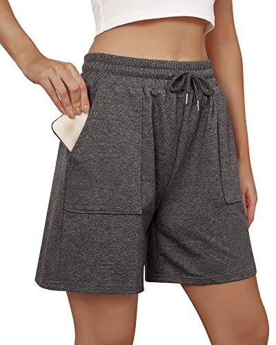 Cowasto HFTFSZW03978US_PB_L_CW Women'S 7 Inch Bermuda Shorts Jersey Shorts Casual Loose Lounge Athletic Shorts thumb #1