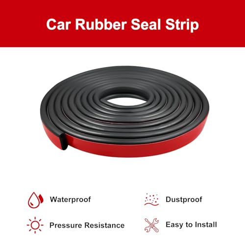 Image of 39.36Ft Rubber Weather Tailgate Seal Strip： Fits Pickups, Truck Cap, Auto Car, Car Weather Stripping Double-Bulb Seal Dustproof, Noise Reduction