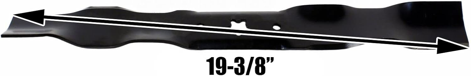 USA Mower Blades 2 AYP339BP Mulching Blade Fits AYP 532532193957 581116301 581116302 532 13 41-48 Length 19-5/8 in. Width 2-1/4 in. Thickness .140 in. Center Hole 5 PT ST 38 in. Deck