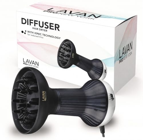Image of Diffuser Hair Dryer for Curly Hair - Ionic Technology Hair Dryer with Adjustable Heat & Speed Settings for Frizz-Free, Defined Curls, Lightweight Hair Dryer, Wavy And Curly Hair (SILVER)