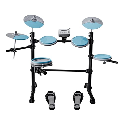 SHUNTIAN Digital Electronic Drum Kit Percussion Electronic Drums System Practice Drum Set Beginner Electric Drum (Color : Blue)