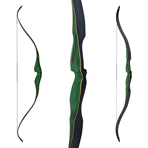 Jackalope Recurvebogen Malachite 60 Zoll One Piece 30-60 lbs Linkshand… (55 lbs)