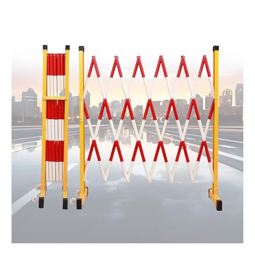 Tragbare Verkehrssperre mit Rädern, energieabsorbierender Bauzaun, mobiles Eingangstor, flexible Mengenkontrolle für Veranstaltungen (rot, 300 cm)