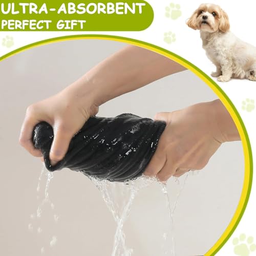 2 Stück Hundehandtuch,Hundezubehör,Microfaser Handtücher für Hunde,Bietet Zusätzliche Saugfähigkeit für Hunde und Katzen,75 X 35 Cm Handtuch Hund,für Katzen,Hunde Oder Andere Haustiere (Grau)