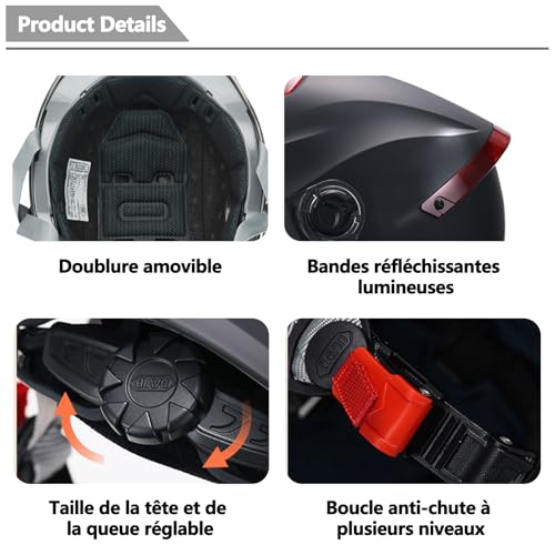 Casque ouvert classique ajustable pour éliminer la chaleur et la pression