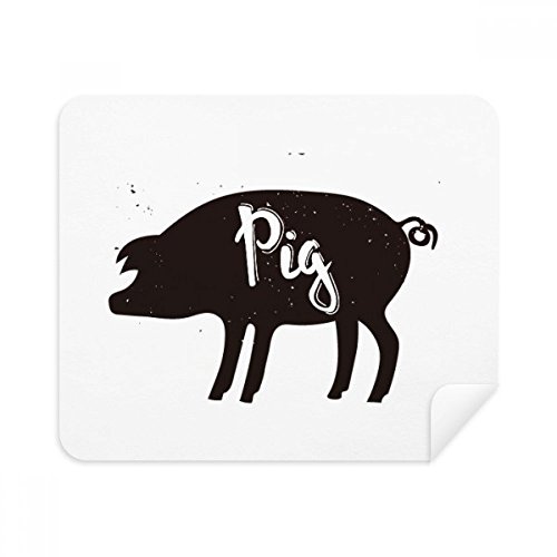 Chiffon de nettoyage écran téléphone cochon noir et blanc 2pcs