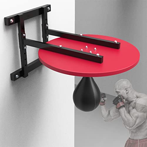 AHDFY Speedball Platform Set with 6 Levels Adjustment, Wall-Mounted Heavy Duty Speed Boxing Ball Rack 360° Rotating Bearing Fighting Endurance Training Platform MMA Exercise Training Workout