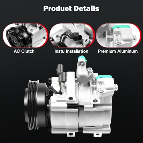 Image of CCIYU AC Compressor w /Clutch for Kia Optima for Hyundai Sonata 1999-2006