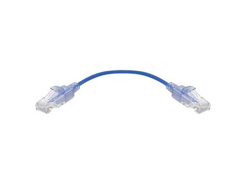 Vista 182 de Monoprice SlimRun Cat6A - Cable de conexión de red Ethernet, Blanco