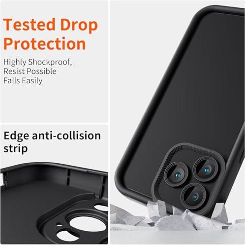 Image of Scalebee Case Cover for Mi Redmi 13 5G / Poco M6 Plus 5G, Black | Matte Soft, Flexible Silicon, Shockproof, Camera Protection