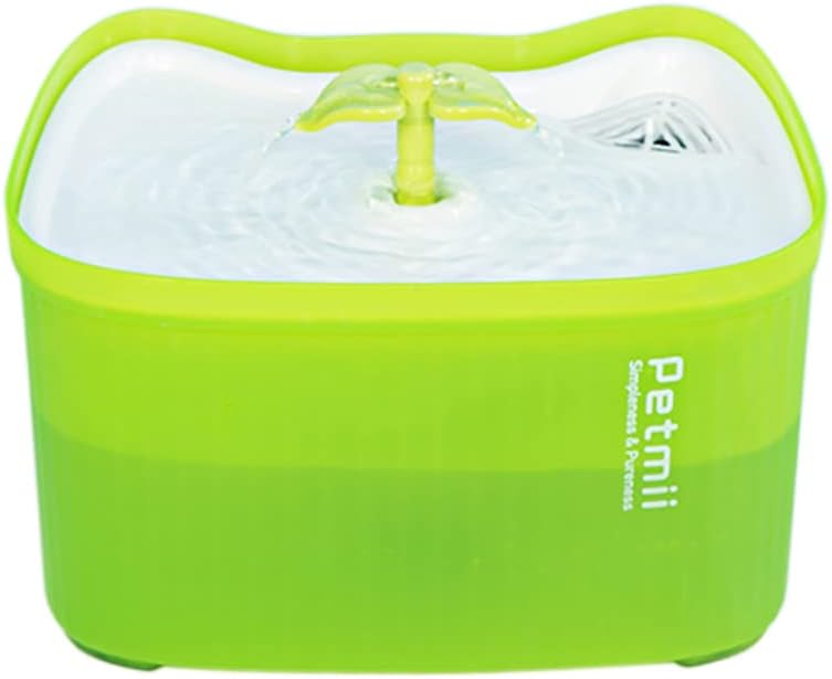 Petmii Pet Fountain, 88oz/2.6L Automatic Cat Water Fountain Dog Water Dispenser with 2 Filters (Green)