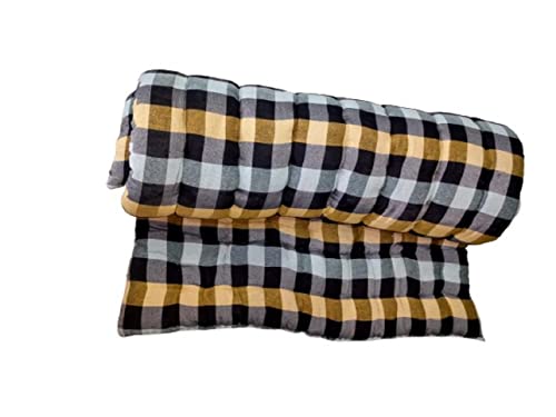 Image of Deevine Craft Quality Soft Cotton Multicolour Mattress Gadda Box Cotton Quilt Rectangle Type 4 Inch Height Deewan Bed 48x72x4 Inch