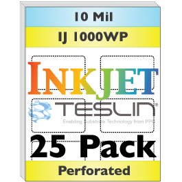 Brainstorm ID - Perforated Inkjet Teslin® Synthetic Paper - 25 Sheets