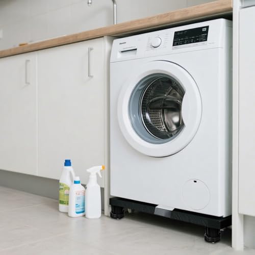 Oragke Base Lavatrice Antivibrazione Con 4 Piedini Antiscivolo, Supporto Per Lavatrice/Asciugatrice/Frigorifero, Regolabile Larghezza 43-62 Cm, Altezza 11-12 Cm, Carico Massimo 500 Kg - 7