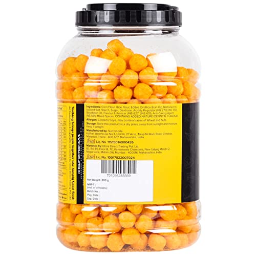 Image of urban platter Cheese Balls, Cheddar Flavour, Plant Based Vegan Snack, Party Pack, 300 g