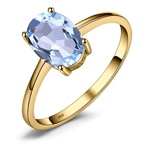 JewelryPalace Natural Blue Topaz Engagement Ring Cover