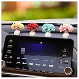 4 PCS Hydrangea Vase Car Dashboard Ornament, Charm Flower Pots Vehicles Rear View Mirror Decorations, Automotive Interior Decorations for Women Men
