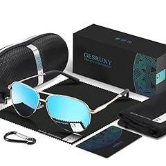 Gold Frame/Blue Mirror Lens