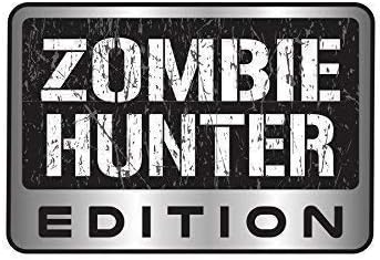 (2 Pcs) Zombie Hunter Edition Sticker Vinyl Decal For Car Truck SUV Decal Badge Halloween Decoration