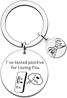 SDOFY Funny Anniversary Keyring Gifts for Him Her Valentines Gift for Wife Husband Boyfriend Girlfriend Birthday Gifts for Her Him Positive I Love You