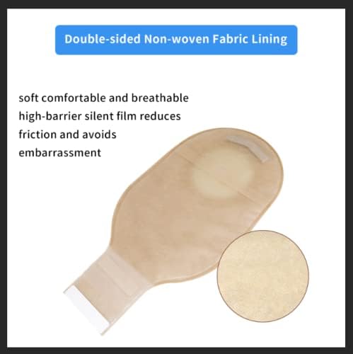 Miniatura 9 de 20 bolsas de colostomía, bolsa de una sola pieza para ostomía con rayas, bolsa de colostomía de corte máximo de 0.591-2.362 in, ventana trasera