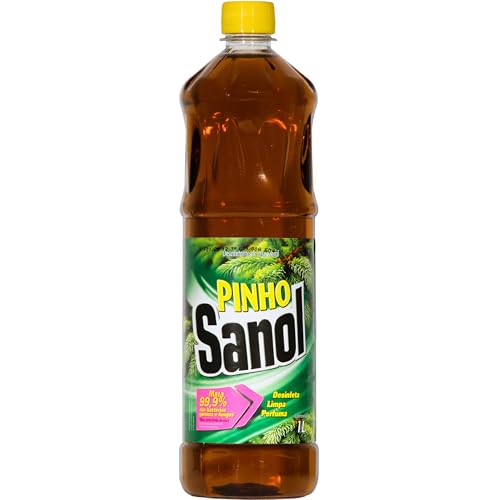 Sanol Desinfetante Líquido Para Uso Geral Pinho Original 1 Litro Marrom