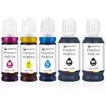 MEGOFFICE Ink Compatible for Epson Ink Bottle Multipack for EcoTank ET-2710 ET-2711 ET-2712 ET-2714 ET-2715 ET-2720 ET-2726 ET-2810 2815 2820 2821 2826 4700 4800 4810(5 Pack)