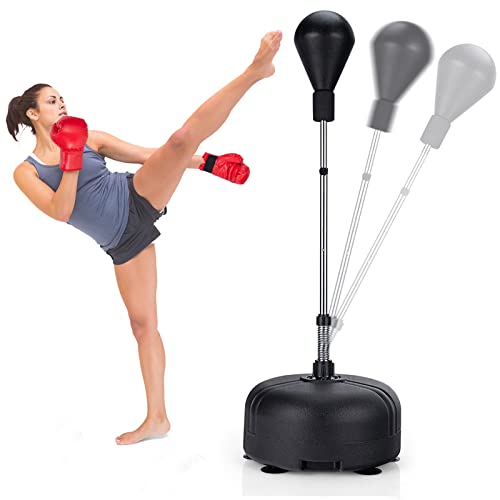 Sporfit Punching Bag With Stand For Adults Kids, Adjustable Height Stand Boxing Bag With Boxing Gloves For Exercise And Fitness, Freestanding Reflex Speed Bags Ideal For Home Gym Mma Training #TOP19