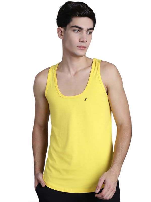 fbar Men's White Regular Fit 100% Cotton Vest-picture-23
