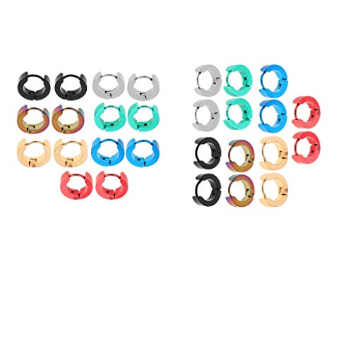 Preisvergleich Produktbild lahomia 28x Edelstahl Damen Creolen Für Männer Huggie Ear Piercing