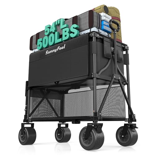 SunnyFeel Double Decker Wagon: 500LB Collapsible Cart