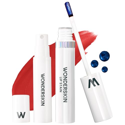 Image of Wonderskin Wonder Blading Lip Stain Peel Off and Reveal Kit - Long Lasting, Waterproof Red Lip Tint, Transfer Proof Natural Makeup Stain Kit (Hayley)