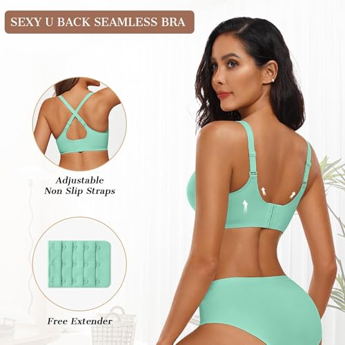 Image of OEAK Womens Wireless Jelly Bras Push Up Bralette Full Coverage No Underwire Bra Comfortable Everyday Seamless Tshirt Bras