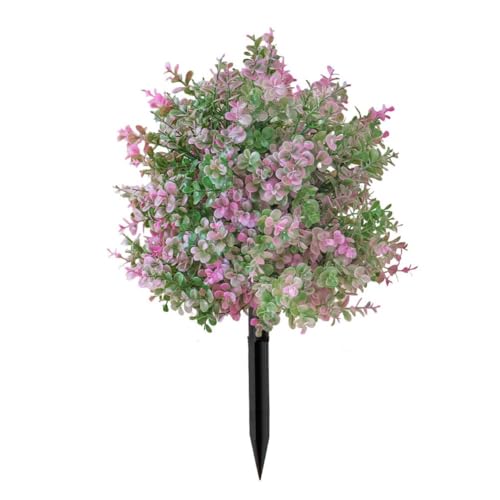 BEAZOOM Planta artificial de eucalipto de 48 cm, resistente a la intemperie, para decoración de patio, jardín, balcón y exterior