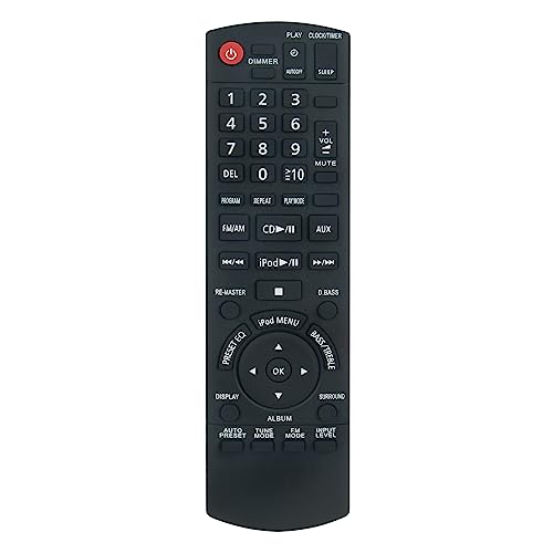 AULCMEET Replacement Remote Control N2QAYB000394 Fit for Panasonic Compact Stereo System SC-HC3
