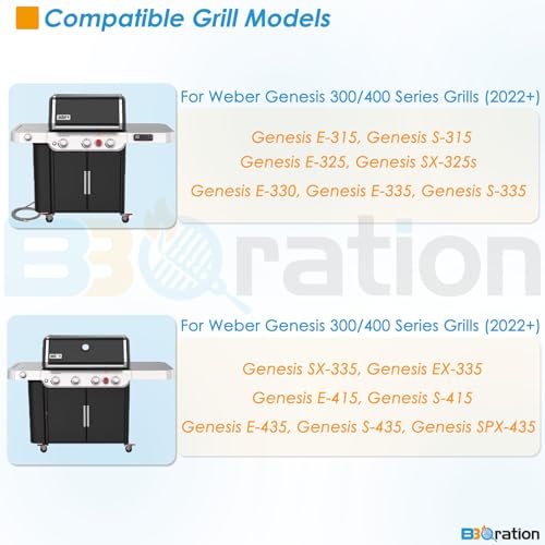 Image of 64413 64412 Grill Wheels for Weber Genesis 300 /400 Series Grills (2022+)