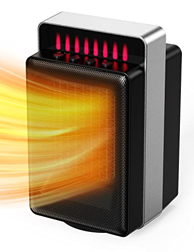 Electric Space Heater, Small Space Heater With Three Mode Ptc Ceramic Heater Small Heater Fast Heating With Oscillation & Overheat Tip-Over Protection, Quiet Desk Heaters For Indoor Use Office Bedroom #TOP18