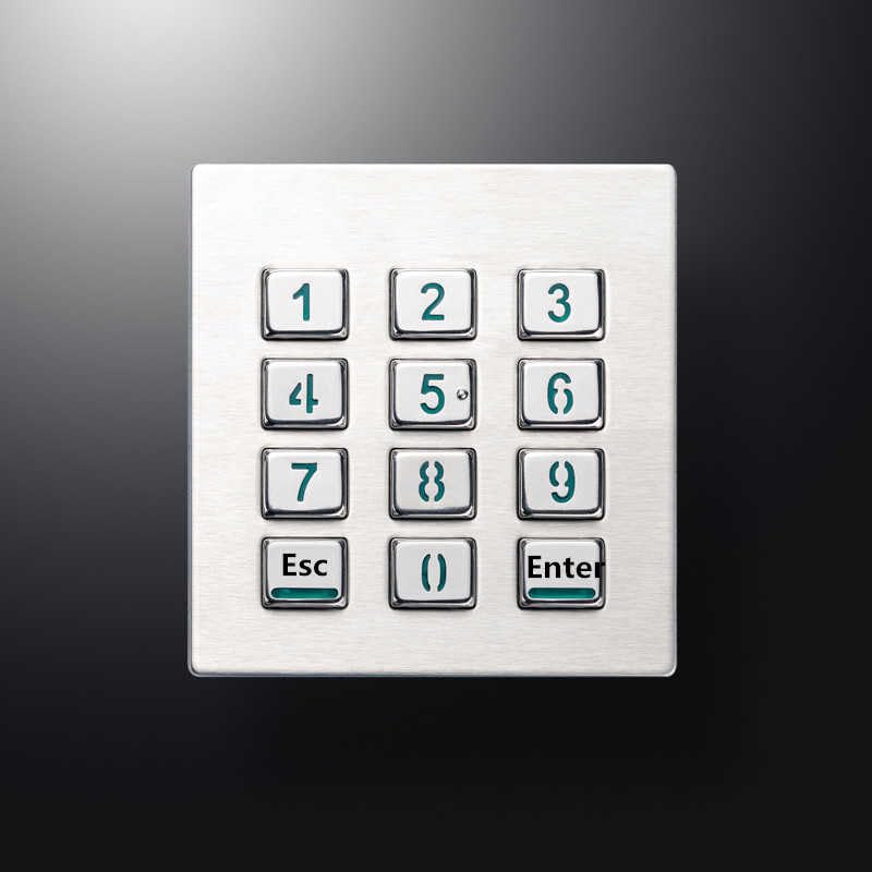 Teclado numérico industrial IP65 de acero inoxidable para control de accesos sin fallos. 4