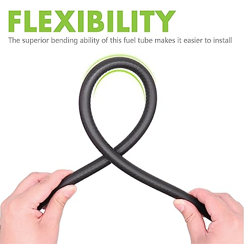 Image of Jeemiter 1 /4 inch 3 /8 inch ID Fuel Hose Combo - 10FT of Each Size SAE 30R7 - for Lawn Mower, Generator, Automotive, Marine Coolant & Fuel Lines