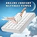 Cooling Breathable Twin Size Thick Mattress Topper, Premium Cotton Mattress Pad for Kids, Machine Washable (39 x 75 Inches, White)