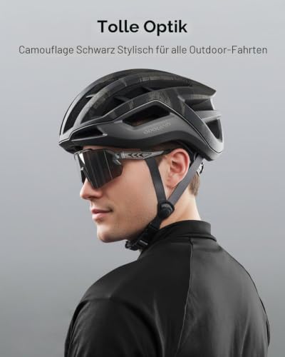 Odoland Fahrradhelm für Damen und Herren, Erwachsene Rennradhelm mit Belüftungssystem, Leicht Radhelm mit individuelle Größenanpassung… – Ansicht 3