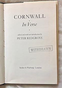 Hardcover Cornwall, in verse Book