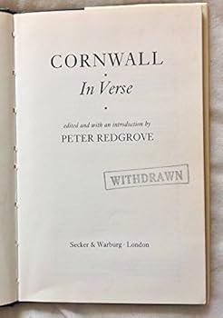 Hardcover Cornwall, in Verse Book